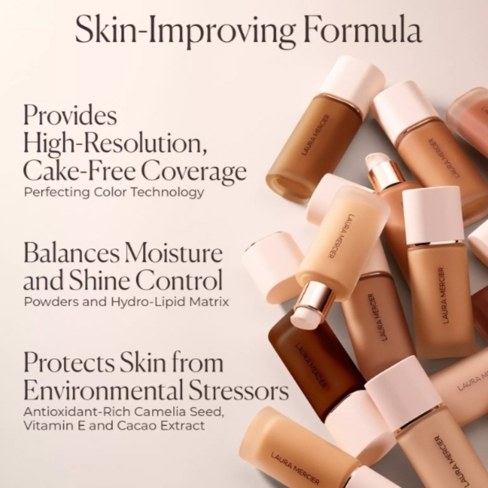 Laura Mercier Real Flawless Weightless Perfecting Foundation: Silk (0N1), NIB - Picture 7 of 9